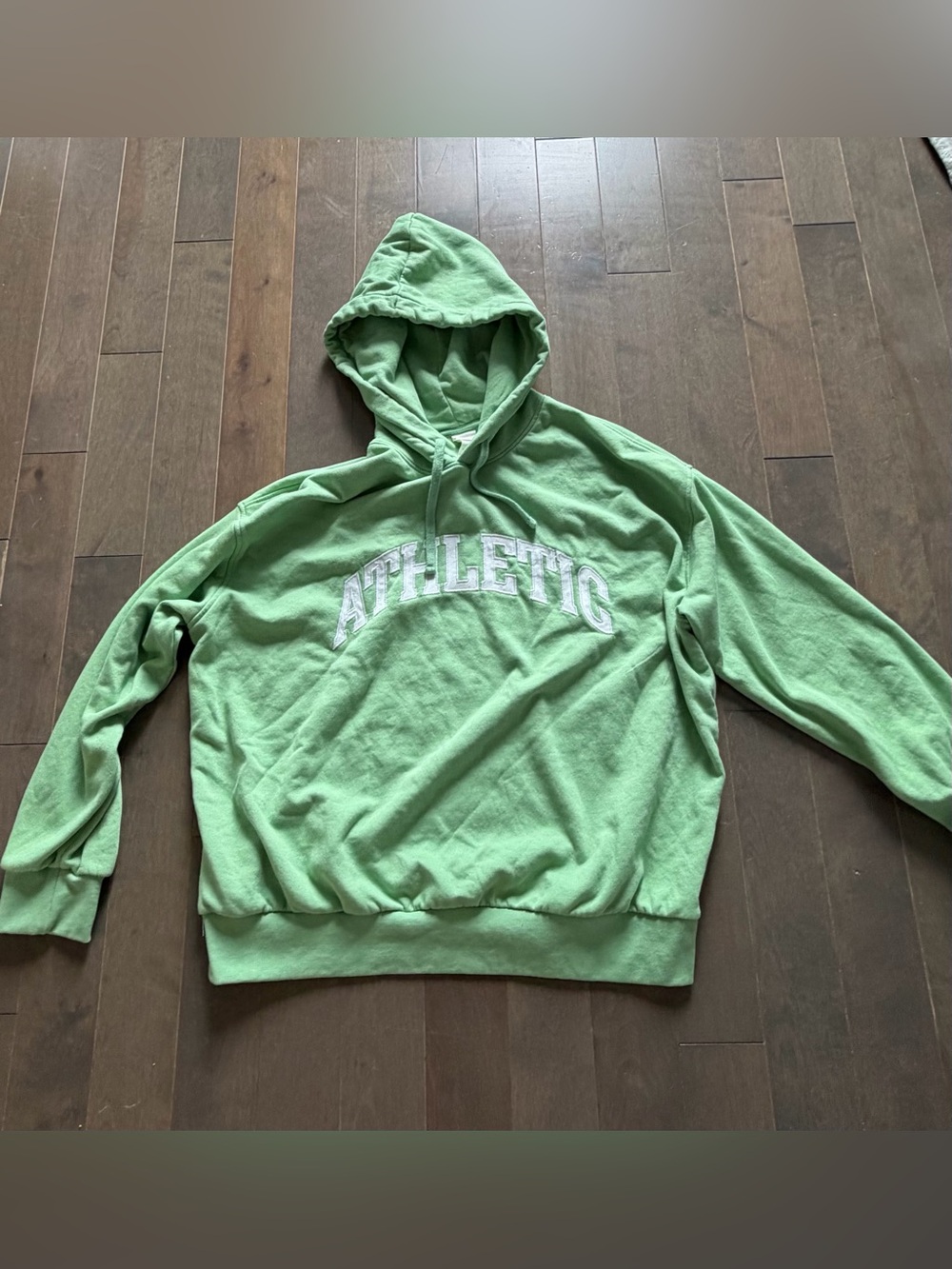 H&M Light Green 'ATHLETIC' Hooded Sweatshirt